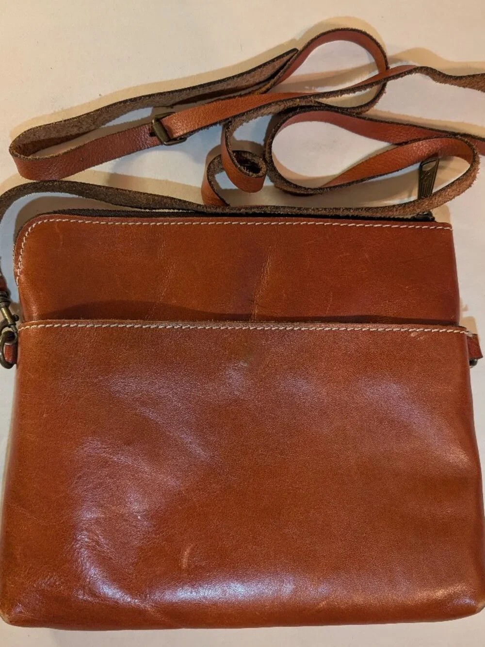 Patricia Nash Real Tooled Leather Gold Floral Clutch Purse